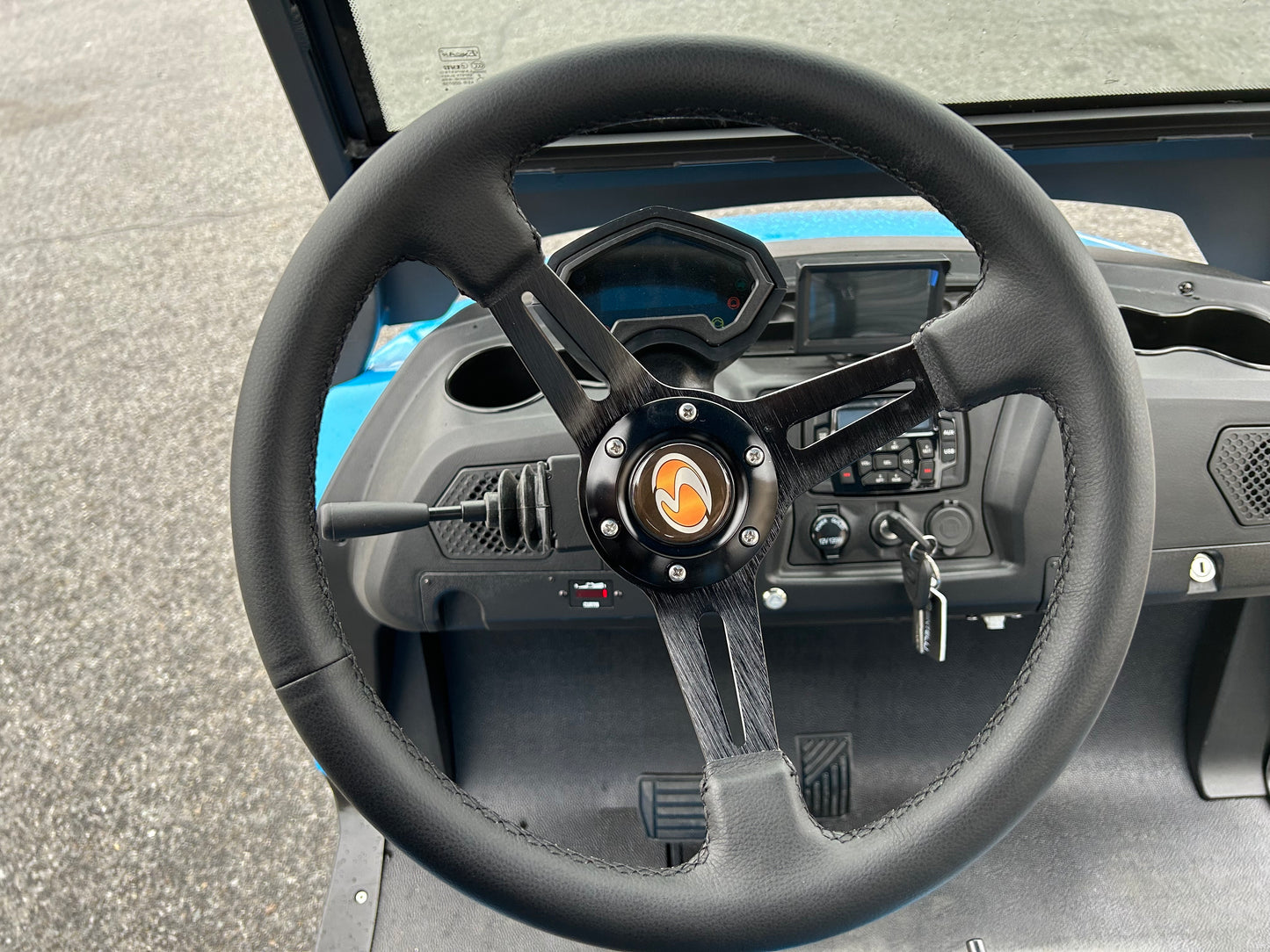 2024 Bintelli EV Beyond Lithium Electric Golf Cart Blue 6-Seater 72V with Long-Range Battery
