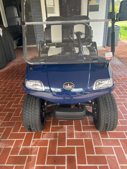 2023 Evolution EV Classic 4 PRO Lithium Electric Golf Cart Dark Blue 4-Seater 48V with Long-Range Battery