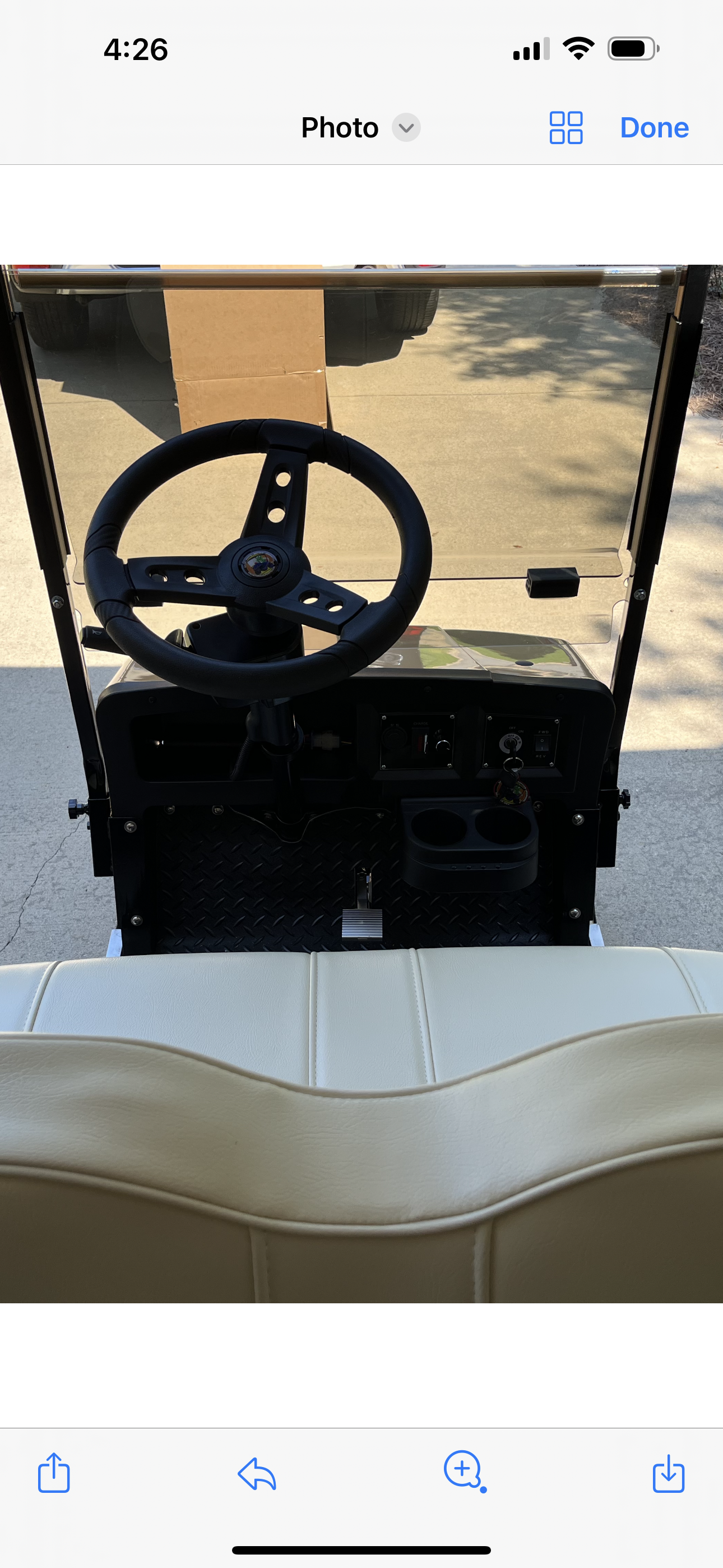 2025 EZGO RXV Electric Golf Cart Gold 2-Seater 48V with Smooth Ride and Durable Frame