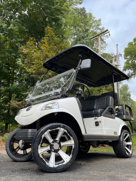 2025 Evolution Classic 4 Plus Lithium Electric Golf Cart 4-Seater 48V Street Ready White