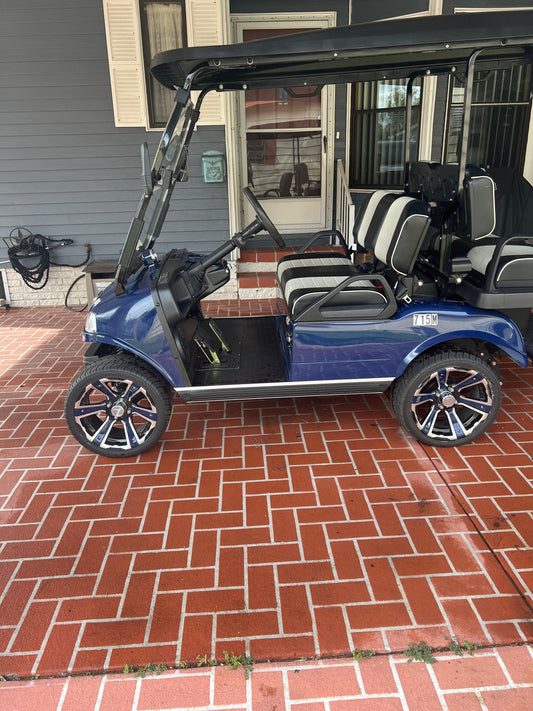 2023 Evolution EV Classic 4 PRO Lithium Electric Golf Cart Dark Blue 4-Seater 48V with Long-Range Battery