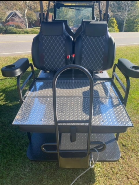 EPIC Carts E60 L Electric Golf Cart 6-Seater 48V with Lifted Suspension and Rugged Design Silver