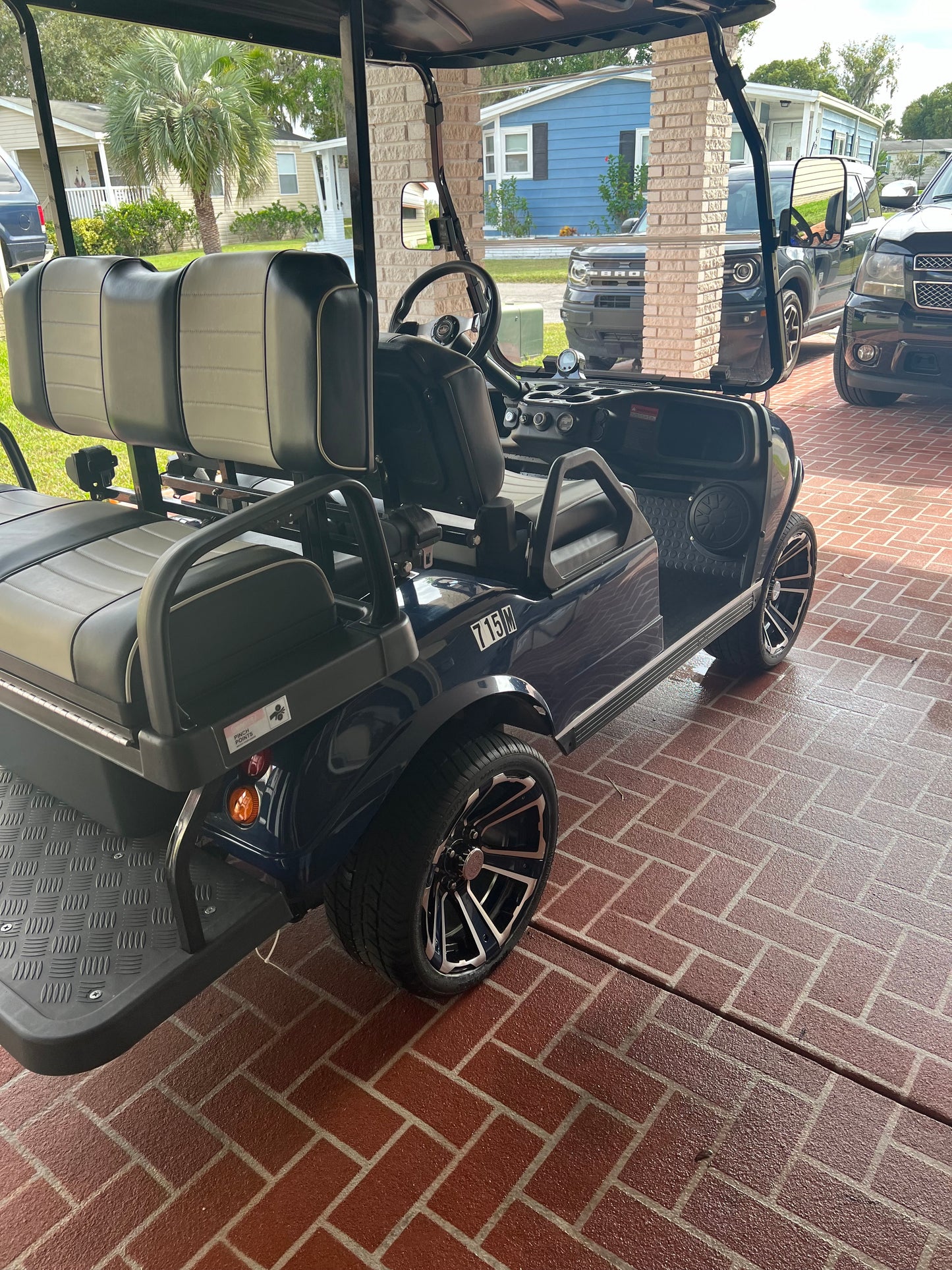2023 Evolution EV Classic 4 PRO Lithium Electric Golf Cart Dark Blue 4-Seater 48V with Long-Range Battery