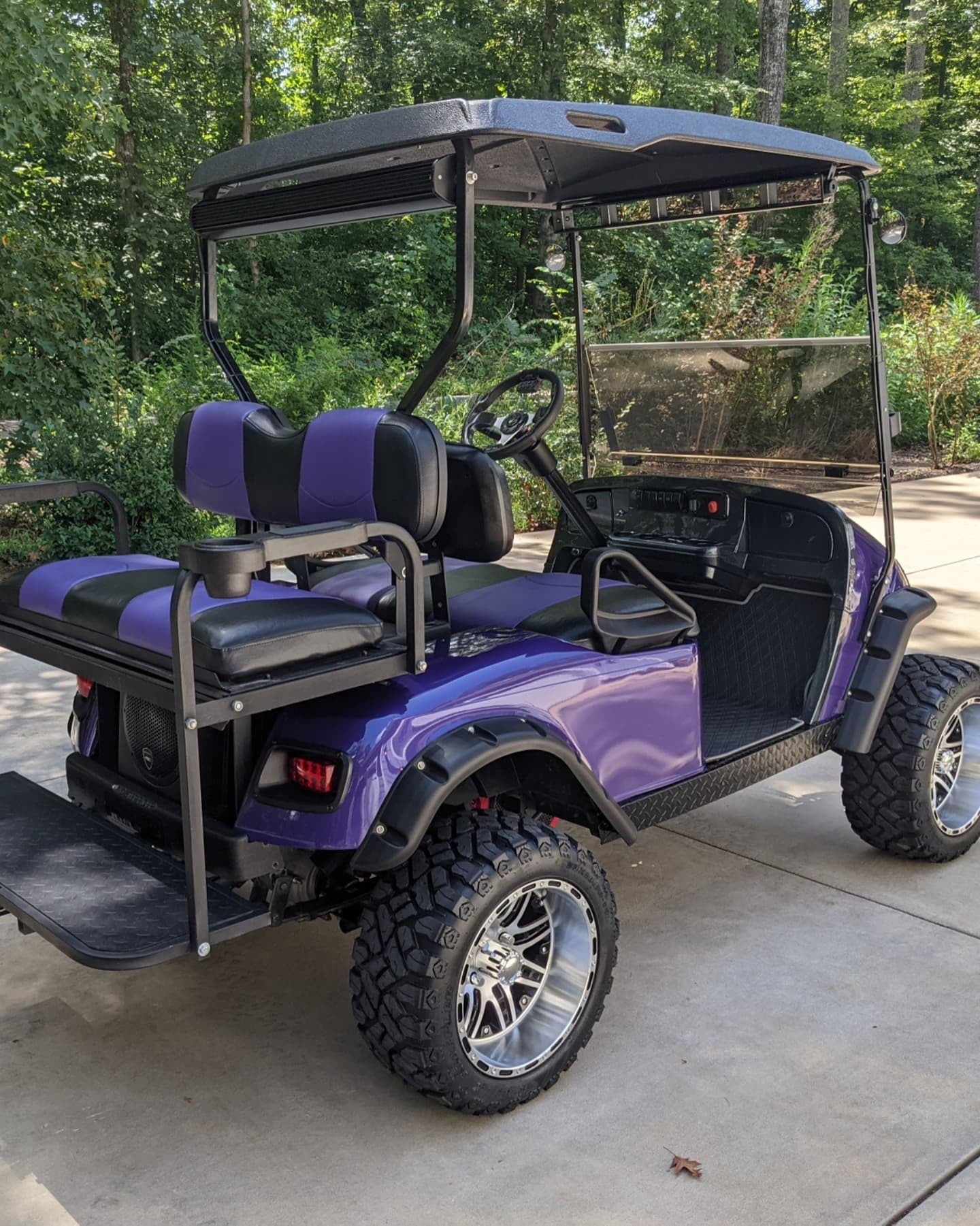2000 EZGO TXT Gas Golf Cart Purple 4-Seater with Durable Frame and Reliable Performance