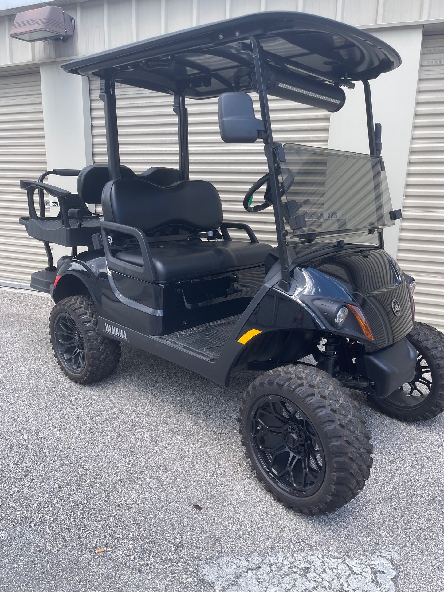 2023 Yamaha Drive-2 PTV Gas Golf Cart Black 4-Seater with Quiet Tech EFI Engine